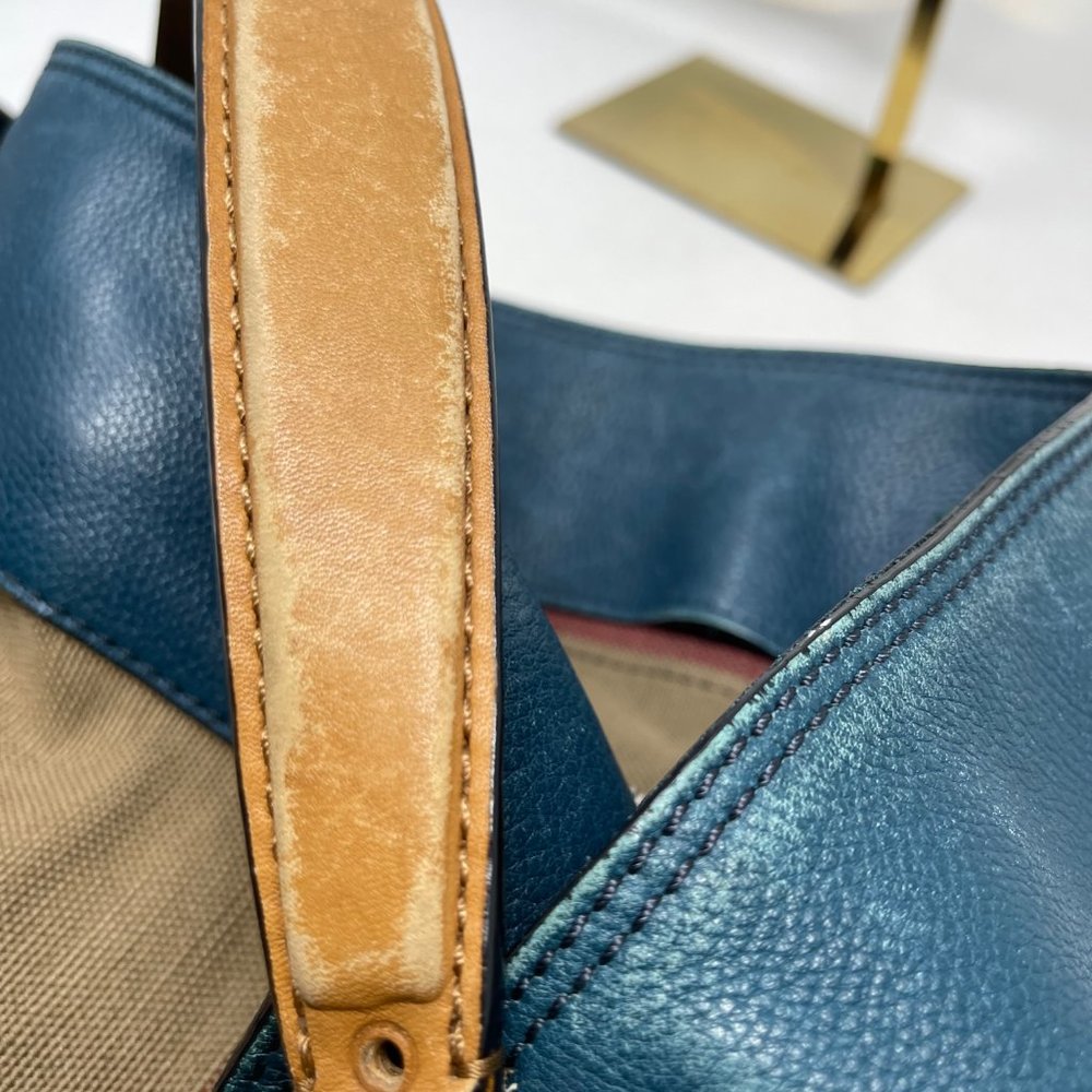 BURBERRY Ashby Canvas Tassel Bucket Bag - Picture 9 of 10